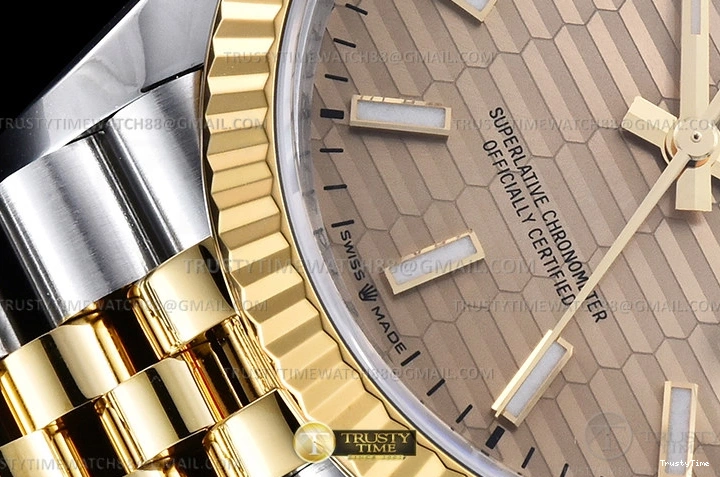 0406 RDJ0450A – DJ 36mm Jub Flt 904L YG SS P-Gold Stk VSF VS Comfortable 764